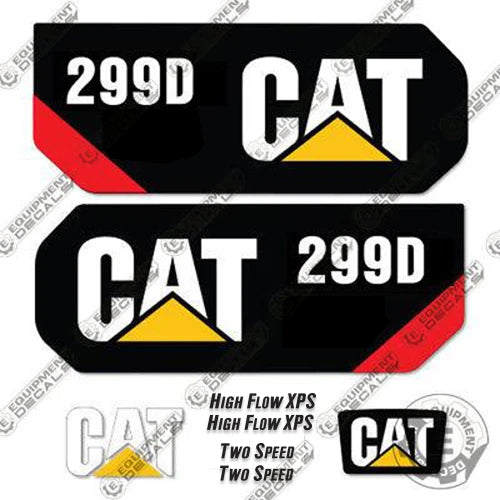 Fits Caterpillar 299D Decal Kit Skid Steer 299, 299d, 299dxhp, decal kit