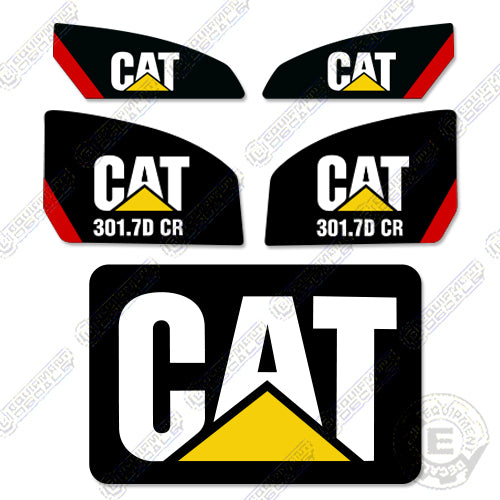 Fits Caterpillar 301.7 D CR Mini Excavator Decal Kit decal kit