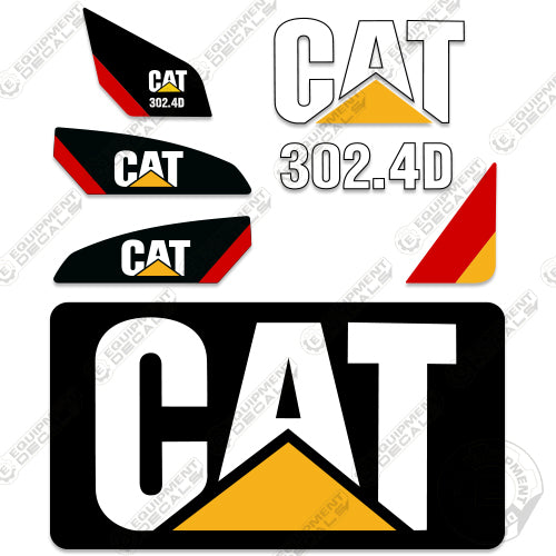 Fits Caterpillar 302.4D Decal Kit Mini Excavator 302, 302.4, 302.4 d, decal kit