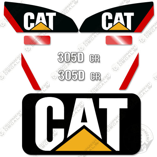 Fits Caterpillar 305D CR Decal Kit Mini Excavator 305, 305dcr, decal kit