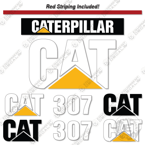 Fits Caterpillar 307 Decal Kit Mini Excavator 307, decal kit