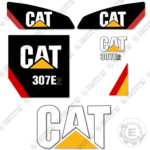 Fits Caterpillar 307E2 Decal Kit Mini Excavator 307, 307e, 307e2, decal kit