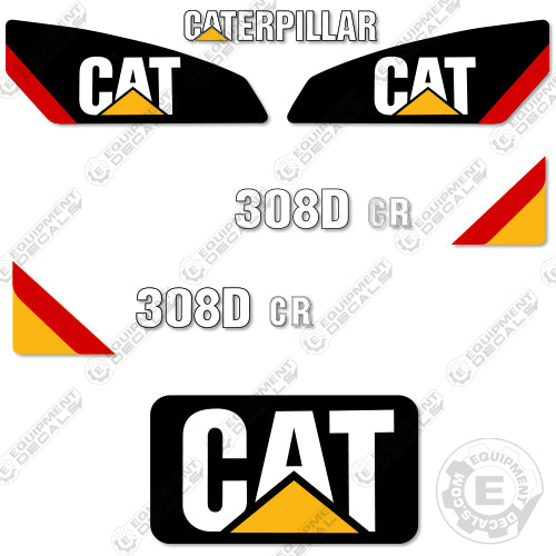 Fits Caterpillar 308DCR Decal Kit Mini Excavator 308, 308d, 308d-cr, 308dcr, decal kit