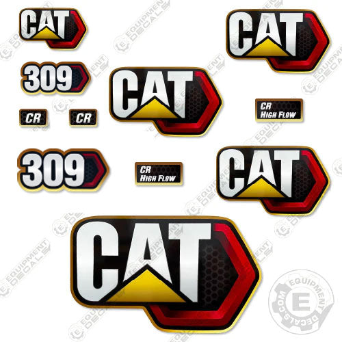 Fits Caterpillar 309 CR Next Gen Decal Kit Mini Excavator 309, decal kit