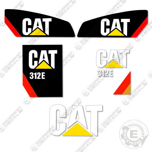 Fits Caterpillar 312E Decals Hydraulic Excavator decal kit