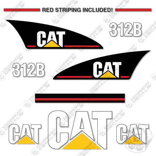 Fits Caterpillar 312B Decal Kit Excavator 312, 312b, decal kit