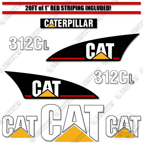 Fits Caterpillar 312CL Decal Kit Mini Excavator 312c, 312cl, decal kit, lcr