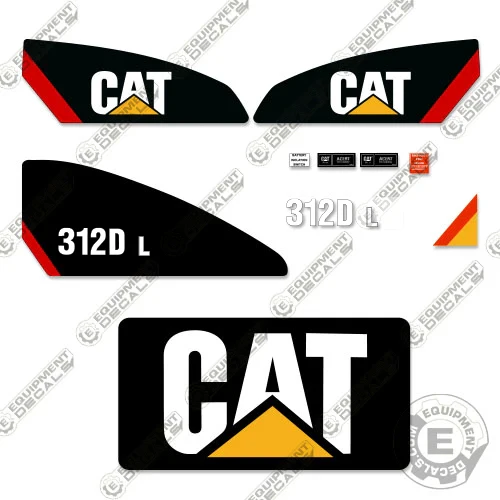 Fits Caterpillar 312DL Decal Kit Mini Excavator 312, 312d, 312dl, decal kit