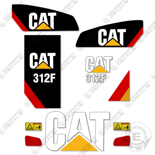 Fits Caterpillar 312F Decal Kit Excavator 312, 312f, decal kit