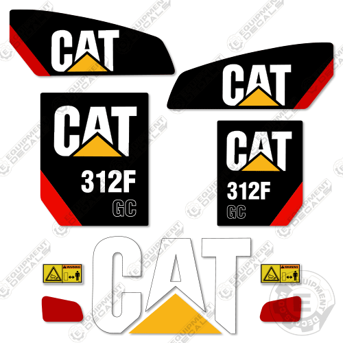 Fits Caterpillar 312FGC Decal Kit Excavator 312, 312f, 312fgc, decal kit