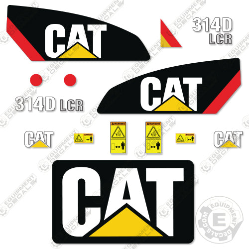 Fits Caterpillar 314D LCR Decal Kit Mini Excavator 314, 314c, 314d, 314dl, 314dlcr, decal kit, lcr