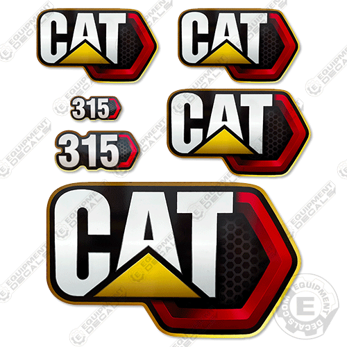 Fits Caterpillar 315 Excavator Decals 3153, decal kit