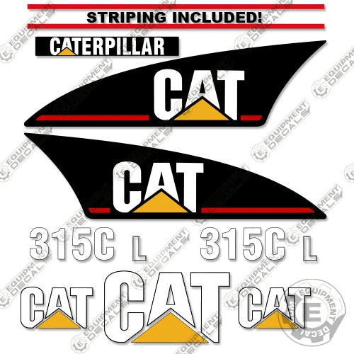 Fits Caterpillar 315CL Decal Kit Excavator 315, 315-c, 315c, 315cl, decal kit