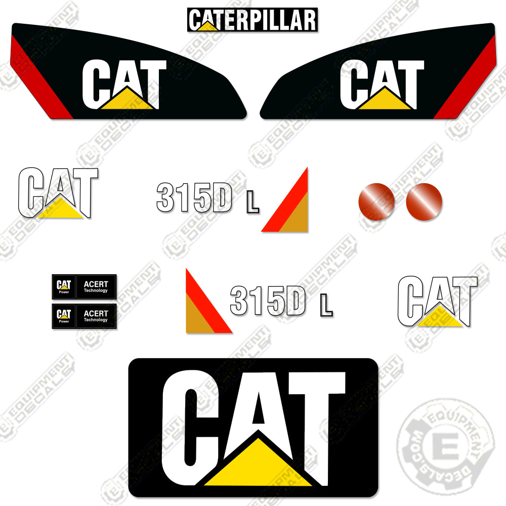 Fits Caterpillar 315DL Decal Kit Excavator 315, 315d, 315dl, d, decal kit, dl, l