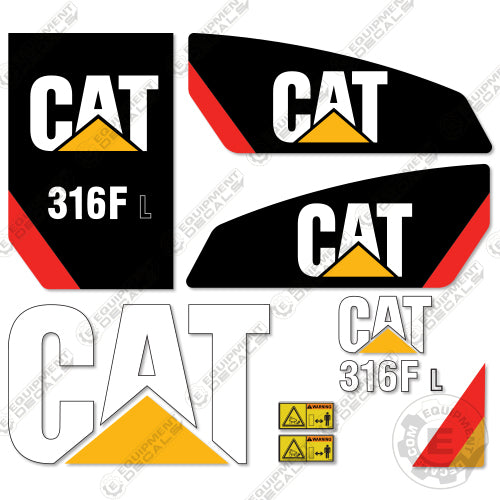 Fits Caterpillar 316FL Decal Kit Excavator 316, 316f, 316fl, decal kit