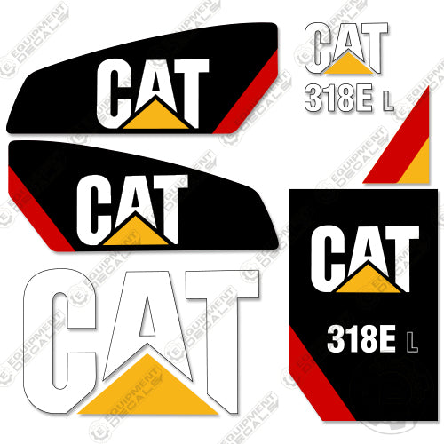 Fits Caterpillar 318EL Decal Kit Excavator 318, 318e, 318e l, 318el, decal kit