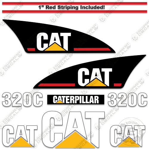 Fits Caterpillar 320C Decal Kit Excavator 320, 320-c, decal kit