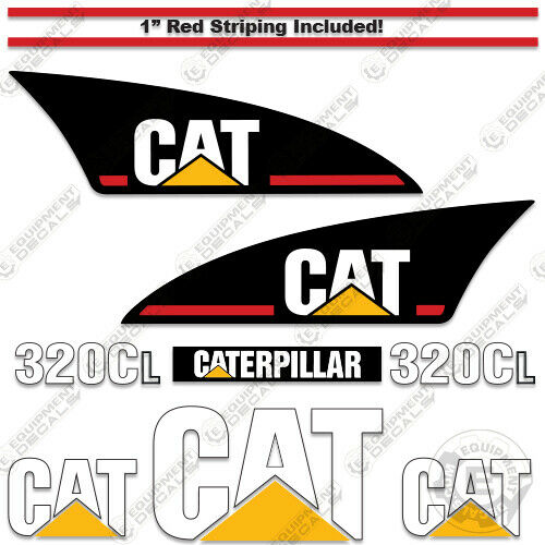 Fits Caterpillar 320CL Decal Kit Excavator 320, 320 cl, 320-c, 320cl, decal kit