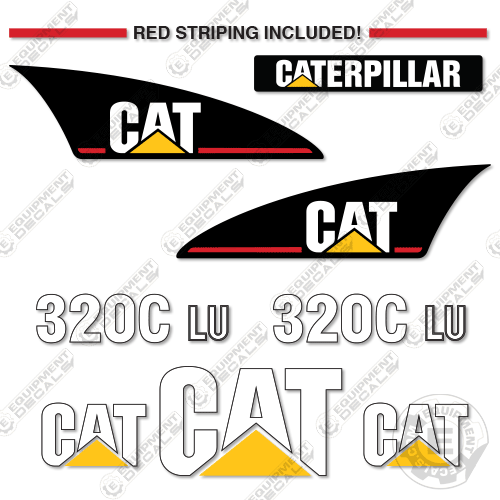 Fits Caterpillar 320CLU Decal Kit Excavator 320, 320 cl, 320-c, 320cl, decal kit