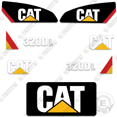 Fits Caterpillar 320DL Excavator Decals 320, 320d, 320d l, caterpillar, decal kit, excavator