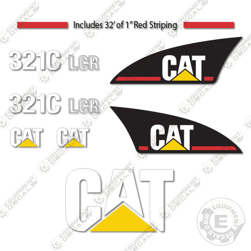 Fits Caterpillar 321 C LCR Excavator Decals 321, decal kit