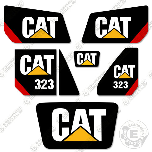 Fits Caterpillar 323 Decal Kit Hydraulic Excavator 323, decal kit