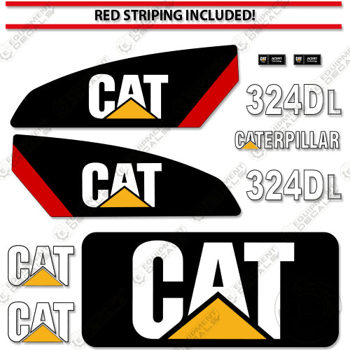 Fits Caterpillar 324DL Decal Kit Excavator 324, 324-d, 324-dl, 324d, decal kit