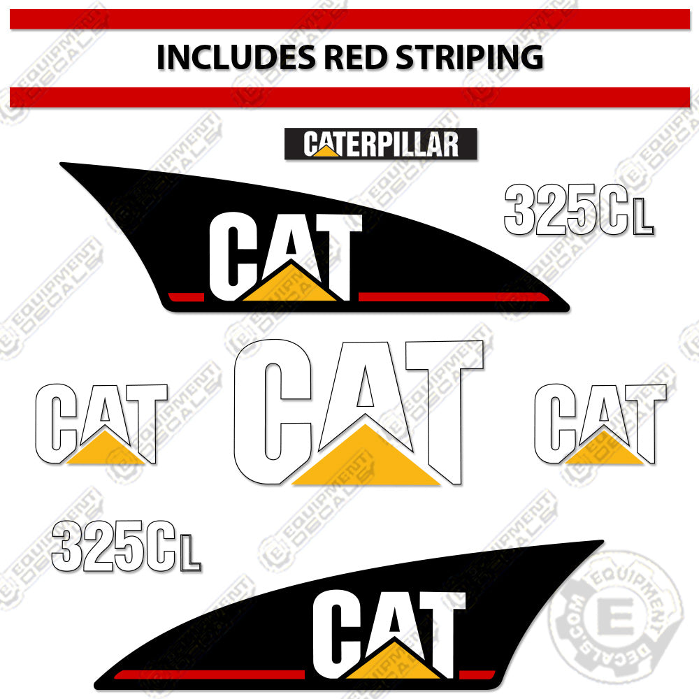 Fits Caterpillar 325CL Decal Kit Excavator 325, 325 cl, 325c, 325c l, decal kit