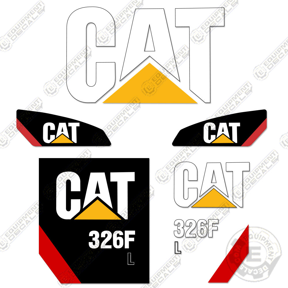 Fits Caterpillar 326F L Decal Kit Excavator 326, 326f l, 326fl, decal kit