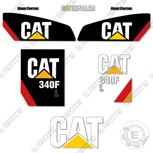 Fits Caterpillar 340F L Decal Kit Excavator Decals 340FL, decal kit