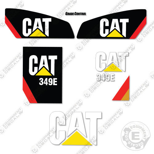 Fits Caterpillar 349 E Hydraulic Excavator Decal Kit decal kit