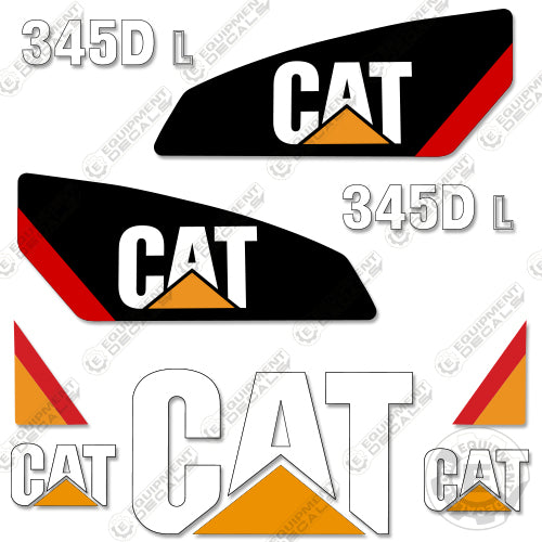 Fits Caterpillar 345DL Decal Kit Excavator 345, 345d, 345d-l, 345dl, decal kit