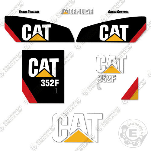 Fits Caterpillar 352FL Decal Kit Hydraulic Excavator 352, 352f, 352fl, decal kit