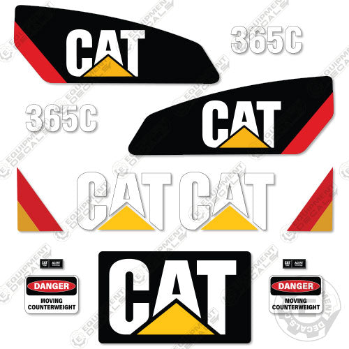 Fits Caterpillar 365C Decal Kit Hydraulic Excavator 365, 365c, decal kit