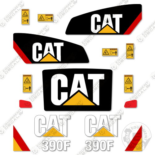 Fits Caterpillar 390F Excavator Decal Kit 390, 390f, caterpillar, decal kit, excavator