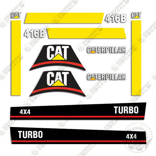 Fits Caterpillar 416B Decal Kit Backhoe 416, 416 b, 416b, decal kit