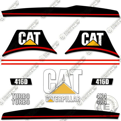 Fits Caterpillar 416 D Backhoe Equipment Decals 416, 416d, decal kit