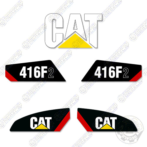 Fits Caterpillar 416F2 Backhoe Loader Decal Kit 416, 416 f, decal kit