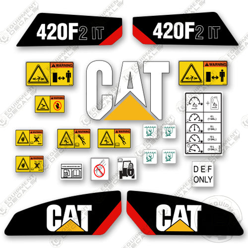 Fits Caterpillar 420F2 IT Backhoe Loader Decal Kit 420, decal kit, f2