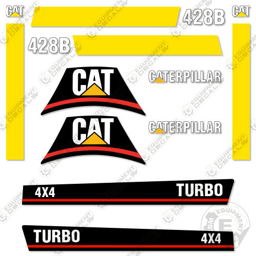 Fits Caterpillar 428B Decal Kit Backhoe 428, 428b, decal kit