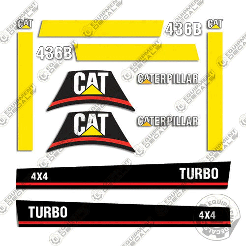 Fits Caterpillar 436B Decal Kit Backhoe 436, 436b, decal kit