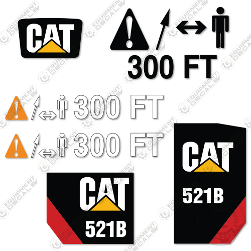 Fits Caterpillar 521B Decal Kit Wheel Feller 521, 521B, decal kit