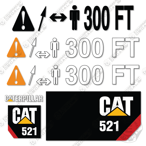 Fits Caterpillar 521 Decal Kit Feller Buncher 511, decal kit