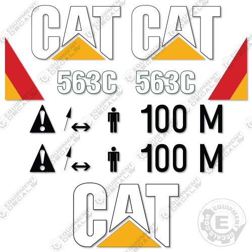 Fits Caterpillar 563C Decal Kit Compactor 563, 563c, decal kit