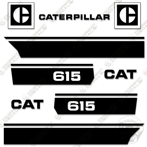 Fits Caterpillar 615 Decal Kit Motor Grader Scraper 615, decal kit