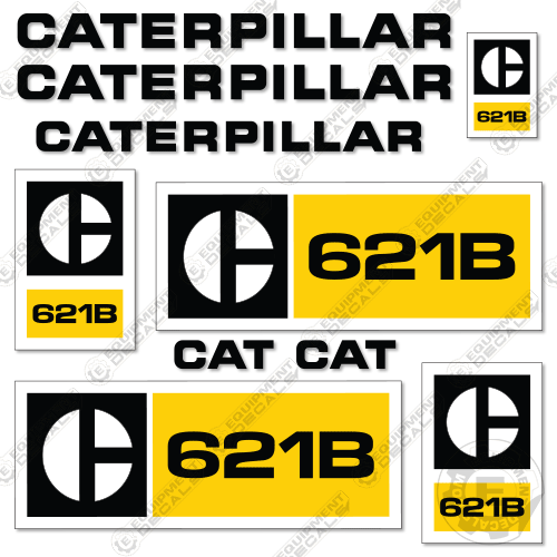 Fits Caterpillar 621B Decal Kit Motor Grader - Scraper 621, 621b, decal kit