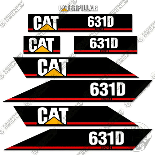 Fits Caterpillar 631D Series 2 Decal Kit Motor Grader Scraper 631, 631d, decal kit