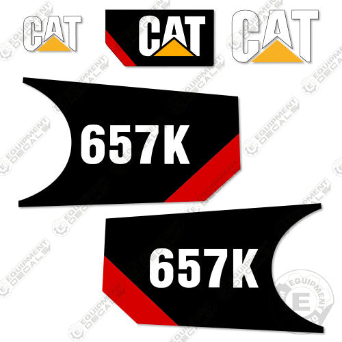 Fits Caterpillar 657K Decal Kit Motor Grader Scraper 657, 657k, decal kit