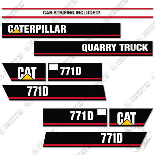 Fits Caterpillar 771D Decal Kit Quarry Truck 771d, decal kit