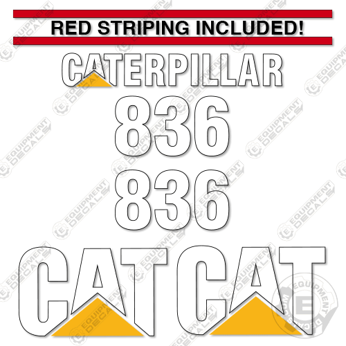 Fits Caterpillar 836 Decal Kit Landfill Compactor decal kit